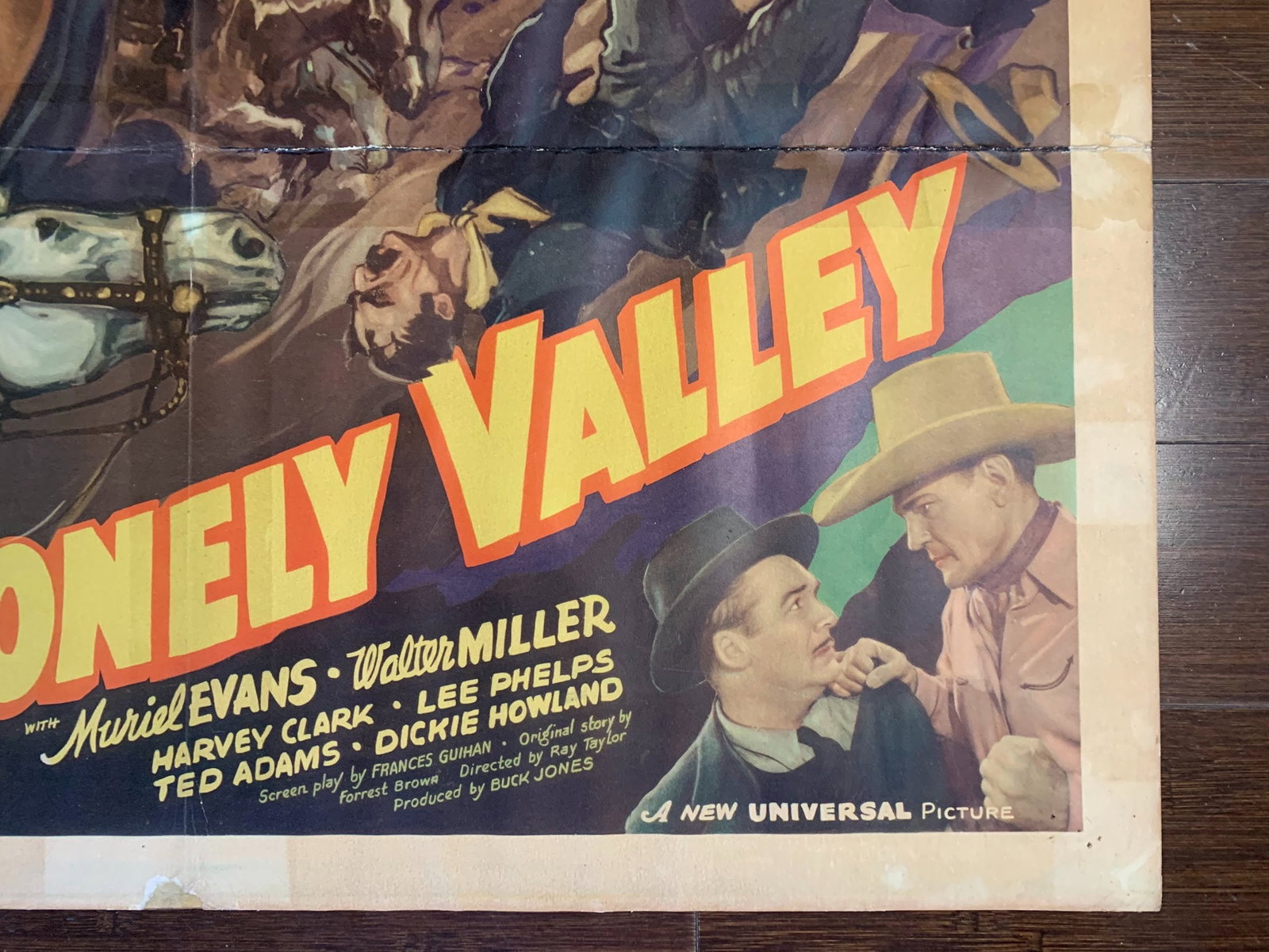 Boss Of Lonely Valley - Rare Buck Jones (1937) US Half Sheet Movie Poster - 3