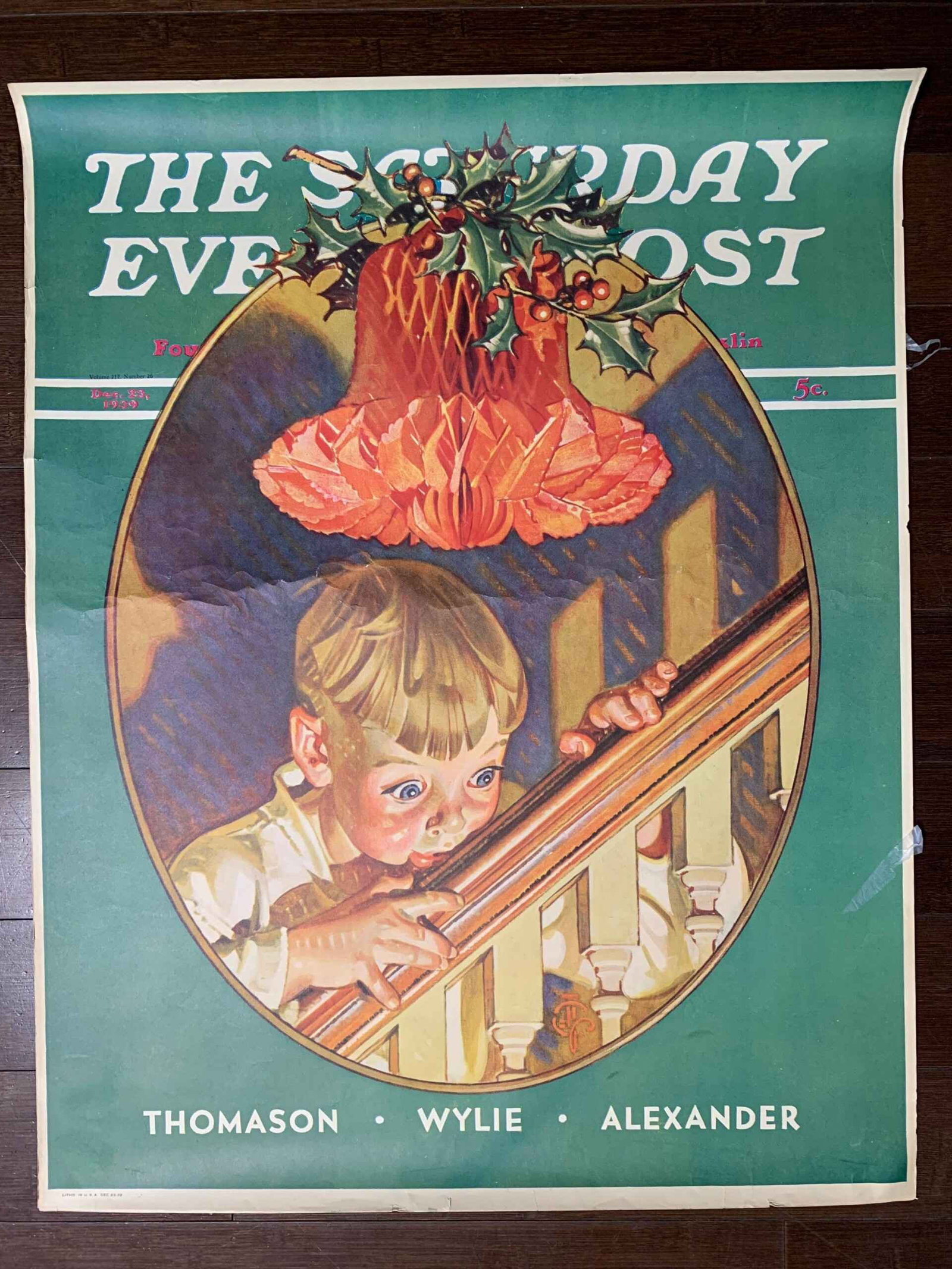 Saturday Evening Post - Rockwell (12.23.1939) 21.75 x 28 US Advertising Poster (1 of 4)