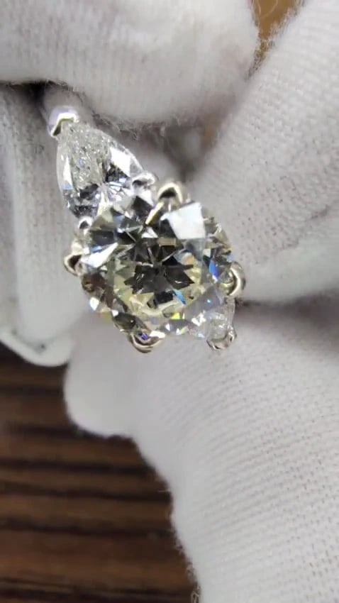 GIA Certified 1.91ct Natural European Cut Diamond Ring 14kt *v - 3
