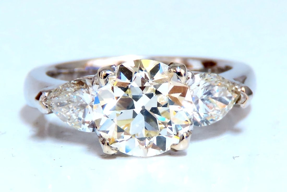 GIA Certified 1.91ct Natural European Cut Diamond Ring 14kt *v - 4