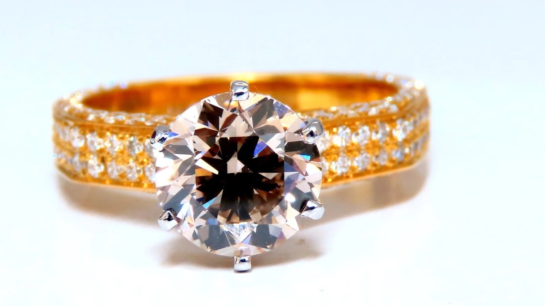 GIA certified 2.27ct Natural Diamond ring 14kt Solitaire 14kt *v - 4