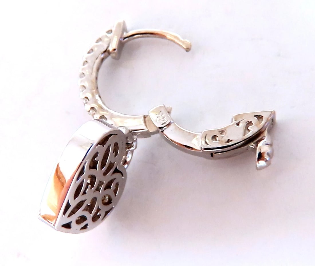 1ct Natural Diamond Heart Key Earrings 14kt** - 5