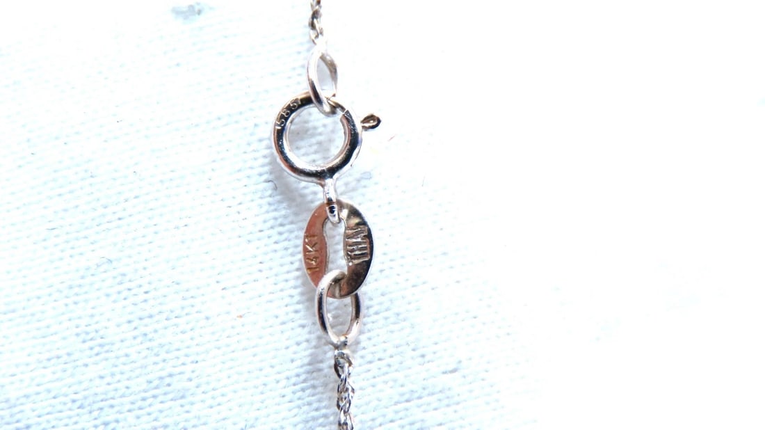 .80ct Natural princess cuts and rounds Diamonds Slope Pendant Necklace 14kt Zen* - 3