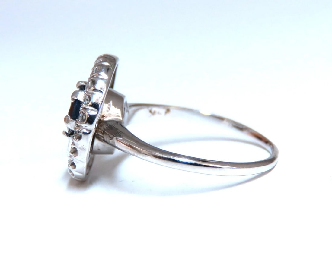 .80ct natural sapphire diamonds cocktail cluster ring 14kt *v - 5