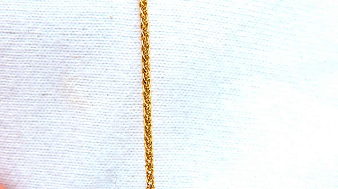 .55 carat natural diamonds baguette cluster pendant and chain 14 karat 24 inch** - 6