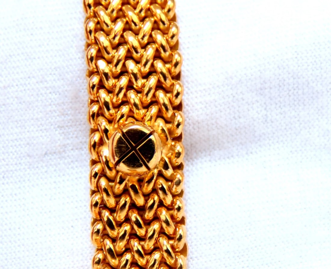 Ribbon Wrap Heavy Tight Cable Linked Ruby Diamond Necklace 14k 105 Gram ** - 5