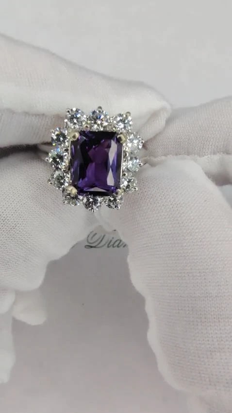 GIA Certified 5.03ct Natural No Heat Color change Purple Violet Sapphire Ring *v - 3