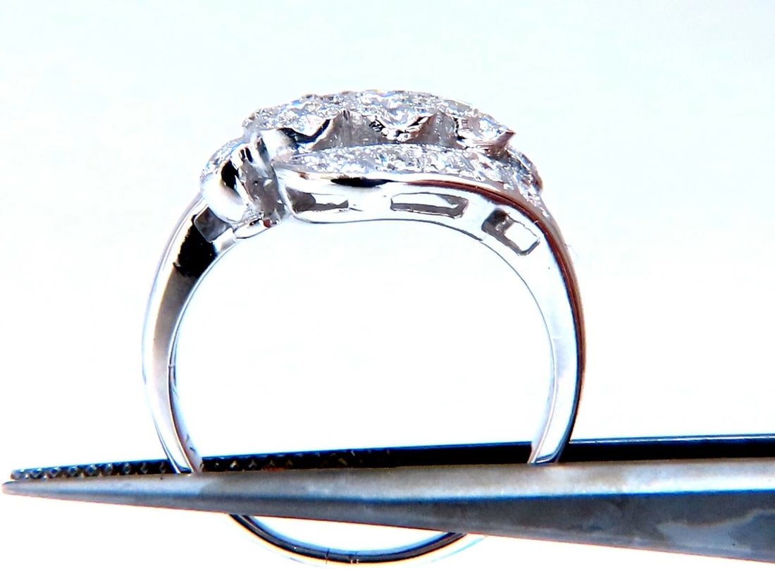 .54ct Natural Diamonds American Regency Revival Deco Ring 14kt *v - 6