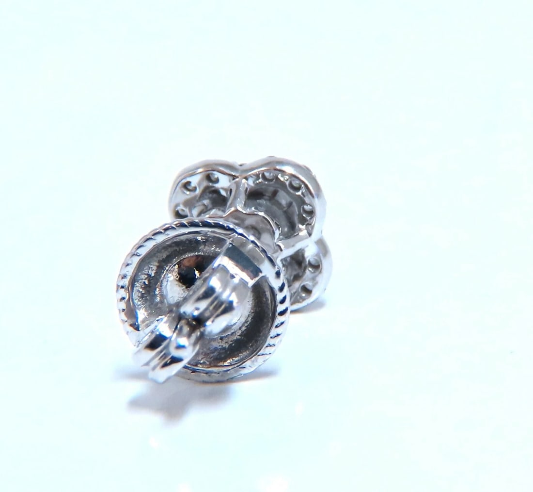 .40ct Natural Round Diamond Stud Earrings 14 Karat Halo** - 5