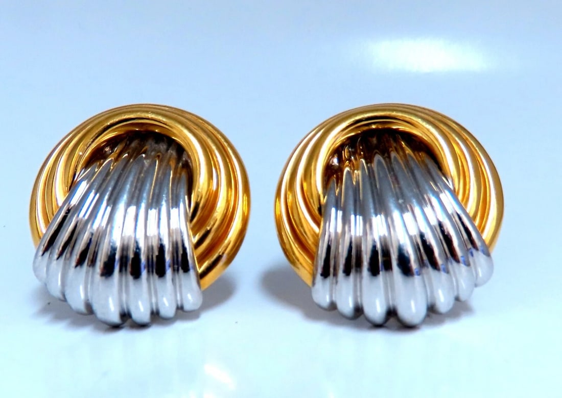 18Kt Gold Prime Classic Knocker Clip Earrings Pierce-less** - 3