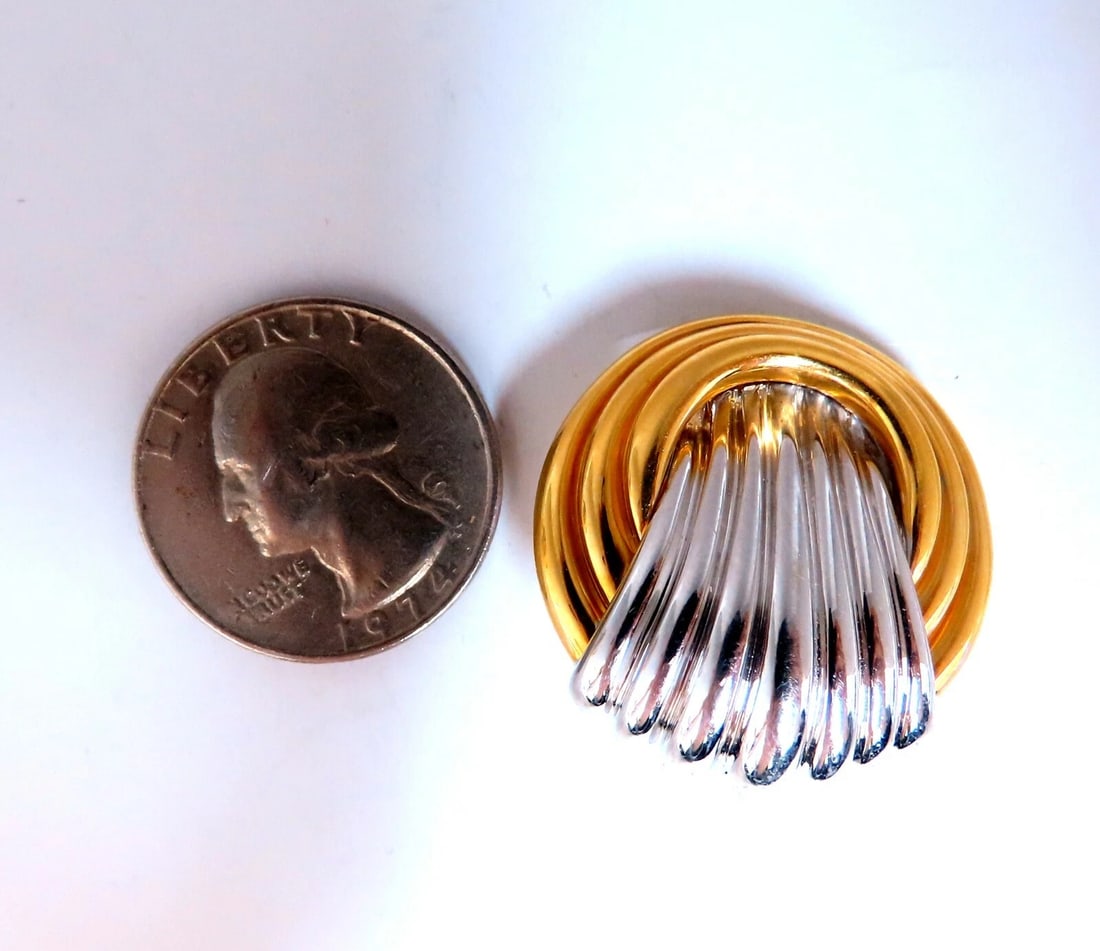 18Kt Gold Prime Classic Knocker Clip Earrings Pierce-less** - 5