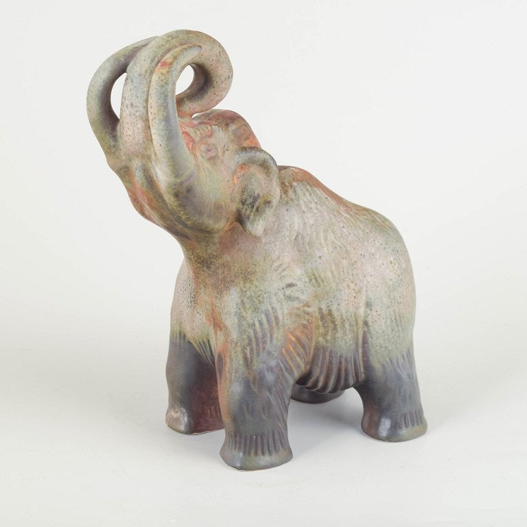 Gunnar Nylund for Rorstrand, Sweden. Stoneware Mammuth figurine. Mid-20th century. - 2
