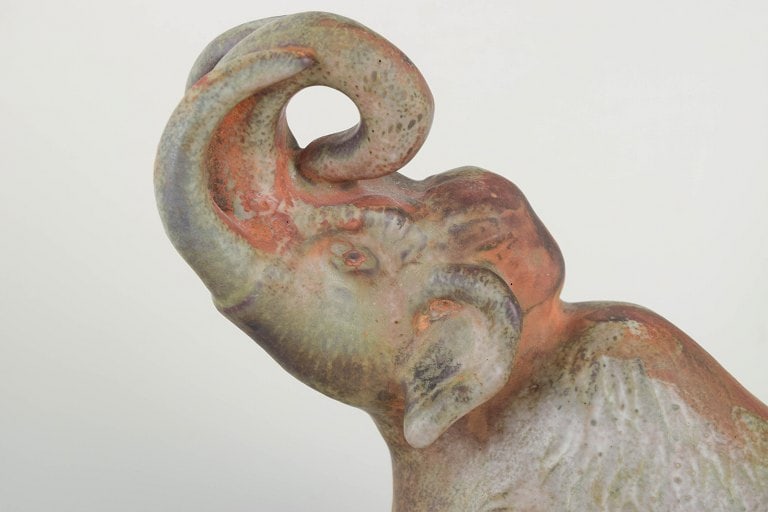 Gunnar Nylund for Rorstrand, Sweden. Stoneware Mammuth figurine. Mid-20th century. - 3