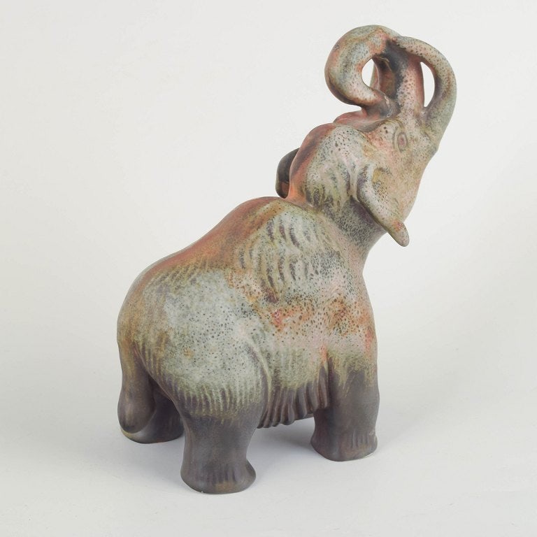 Gunnar Nylund for Rorstrand, Sweden. Stoneware Mammuth figurine. Mid-20th century. - 4