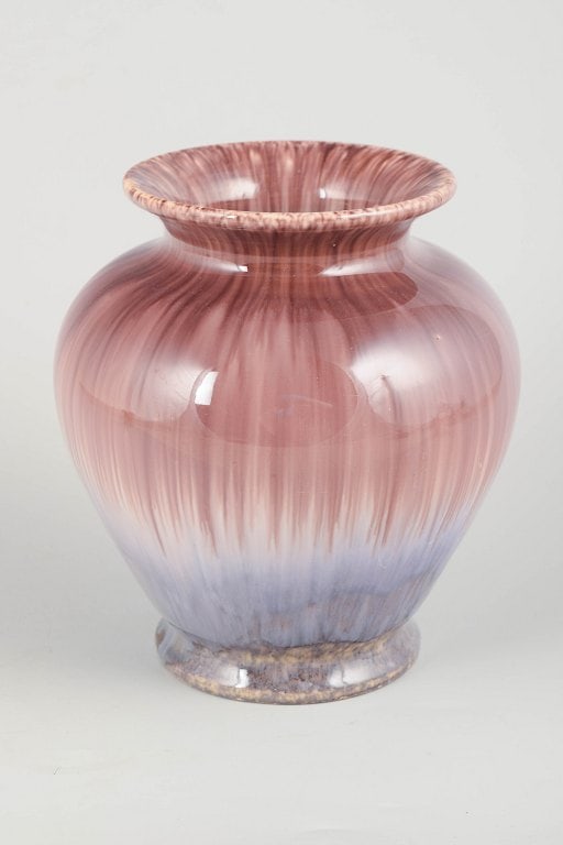 European Studio Potter. Stoneware vase with a wide, flared rim. Mid-20th century. (1 of 4)