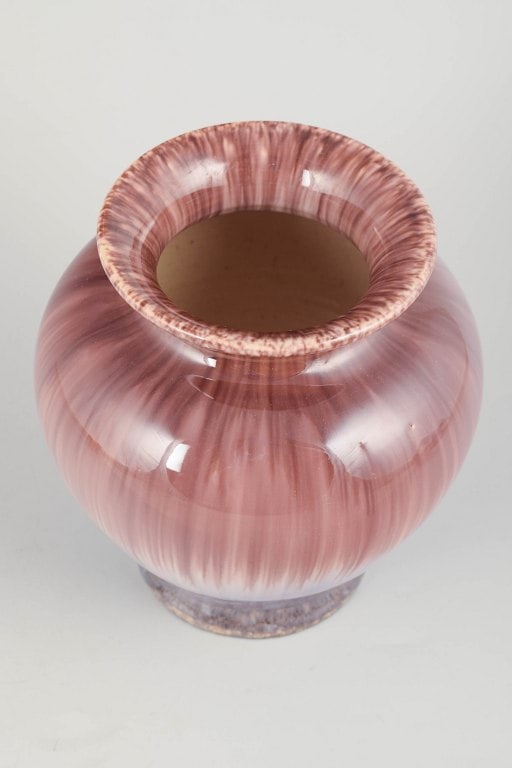 European Studio Potter. Stoneware vase with a wide, flared rim. Mid-20th century. - 2