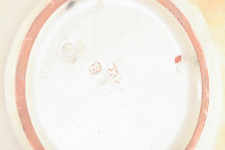 Ekeby, Sweden. Large square ceramic platter with relief motif. Approx. 1930s. - 4