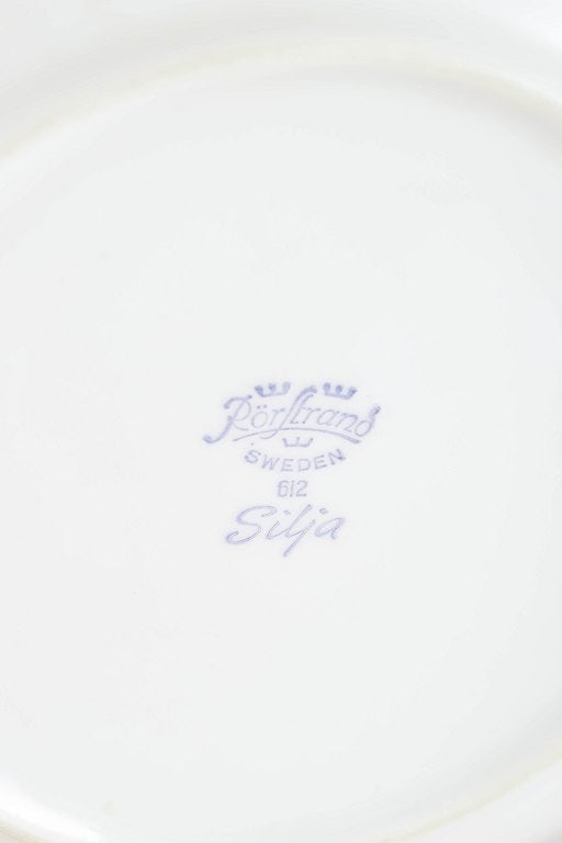 Marianne Westman for Rorstrand, Sweden. Set of four stoneware soup plates with floral motif. Approx. - 4