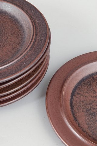 Ulla Procope for Arabia, Finland. Ruska set of stoneware six salad plates in earth tones. Approx. - 3