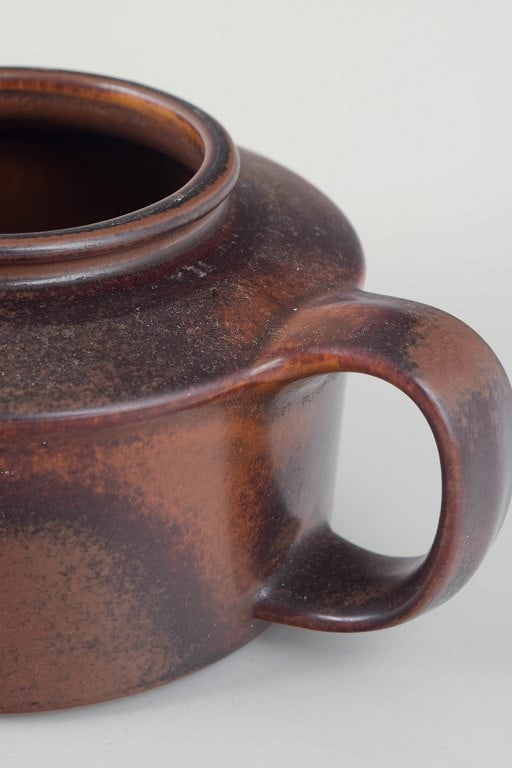 Ulla Procope for Arabia, Finland. Ruska, compact stoneware teapot in earth tones. Approx. 1970s. - 3