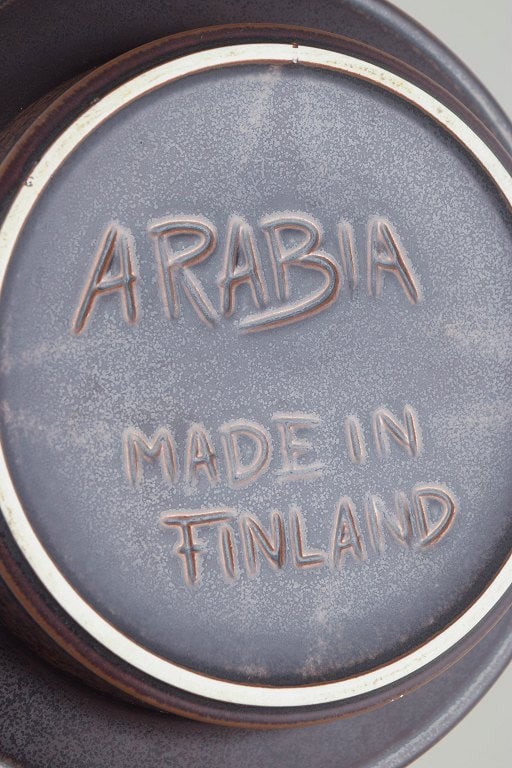 Ulla Procope for Arabia, Finland. Ruska, large stoneware bowl in earth tones. Approx. 1970s. - 4