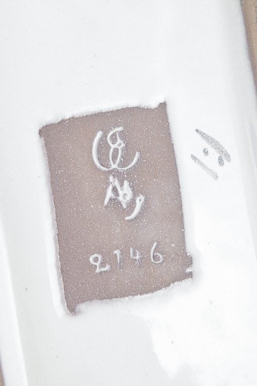 Ingrid Atterberg for Upsala-Ekeby, Sweden. Rectangular stoneware dish with a brown glaze and a - 4
