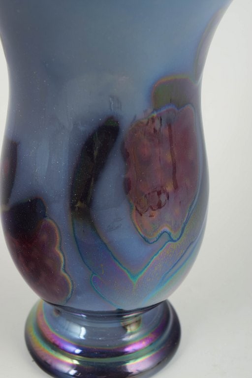 Edgar Bockman for Hoganas, Sweden. Ceramic vase with relief floral and foliate motifs. Circa 1920s. - 3