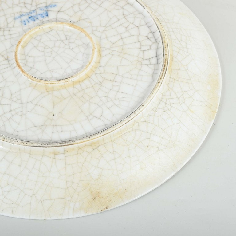 Arabia, Finland. Decorative plate in porcelain/faience with hand-painted blue decoration. Ca. - 5