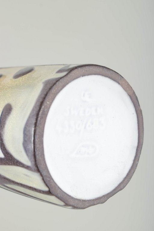 Mari Simmulson for Upsala Ekeby, Sweden. Cylindrical glazed ceramic vase with a narrow neck. Approx. - 4