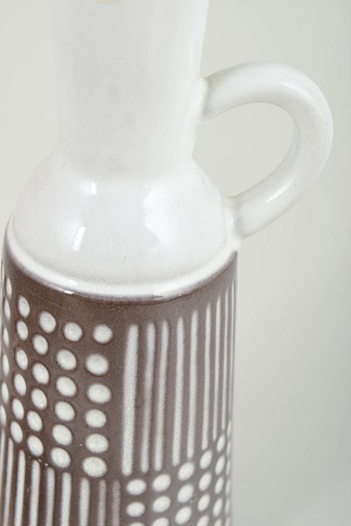Mari Simmulson for Upsala Ekeby, Sweden. Tall ceramic pitcher with a narrow neck and single handle. - 3