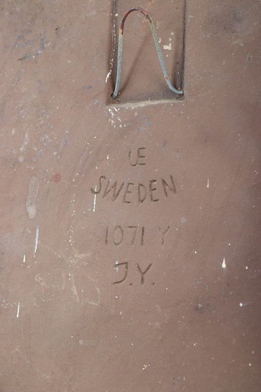 Irma Yourstone for Upsala Ekeby, Sweden. Ceramic wall relief with flower with leaf motifs. Mid-20th - 4