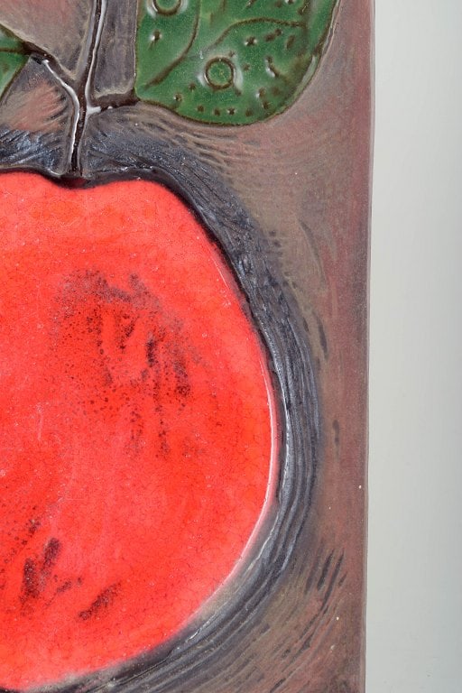 Ester Wallin for Upsala Ekeby, Sweden. Large ceramic wall relief with fruit motif. Approx. 1960s. - 3