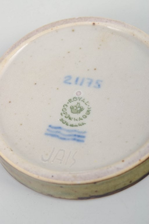 Jais Nielsen for Royal Copenhagen, Denmark. Miniature ceramic dish with figural motif. Dated 1964. - 4