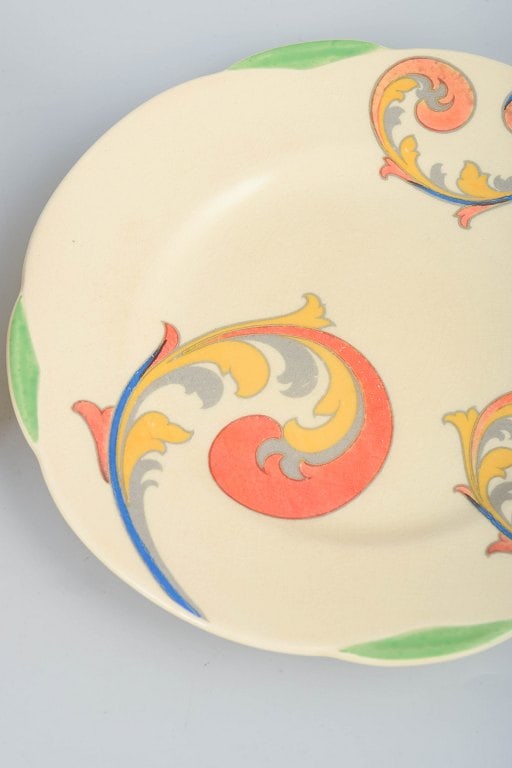 Clarice Cliff for Royal Doulton, England. Faience set of six cake plates with decoration from the - 3