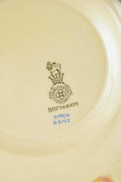 Clarice Cliff for Royal Doulton, England. Faience set of six cake plates with decoration from the - 4