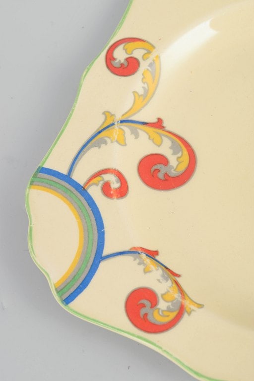 Clarice Cliff for Royal Doulton, England. Faience dish with decoration from the "Syren" series. Art - 3