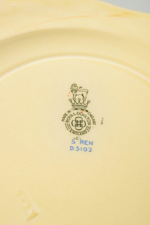 Clarice Cliff for Royal Doulton, England. Faience dish with decoration from the "Syren" series. Art - 4