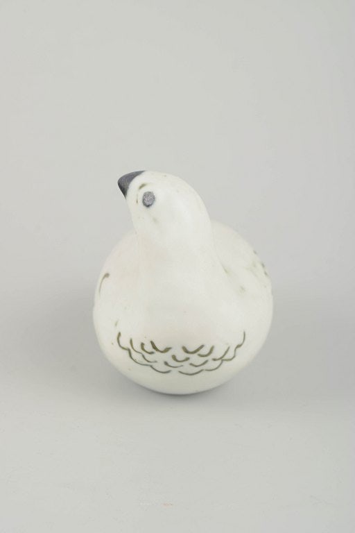 Henrik Allert for Pentik, Finland. Polar bird figure in glazed stoneware in green and black tones. - 3