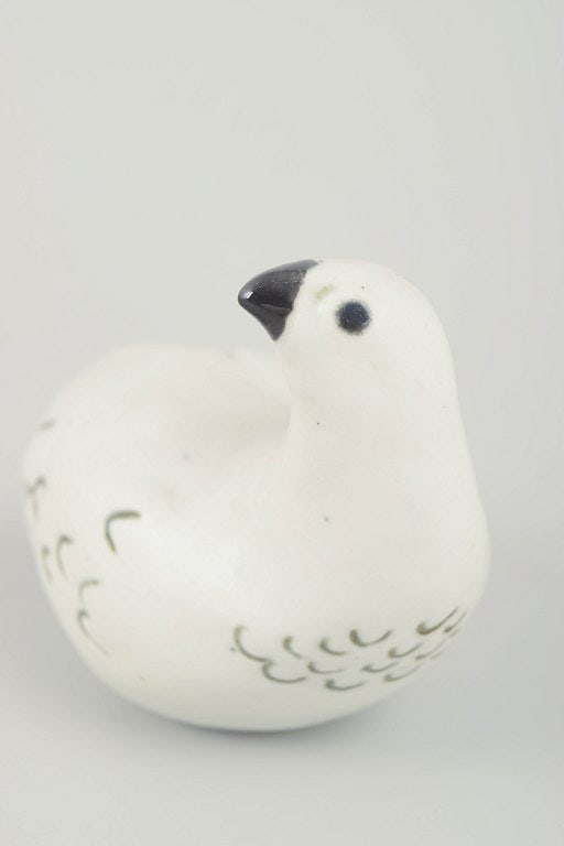 Henrik Allert for Pentik, Finland. Polar bird figure in glazed stoneware in green and black tones. - 3