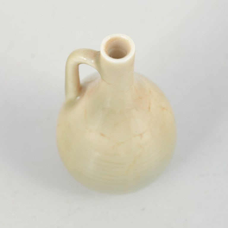Carl-Harry Stalhane for Rorstrand, Sweden. Miniature stoneware pitcher with cream-coloured glaze. - 2