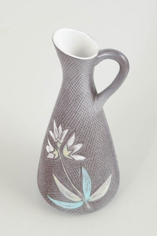 Mari Simmulson for Upsala Ekeby, Sweden. Stoneware pitcher with a grey-violet textured surface. - 2