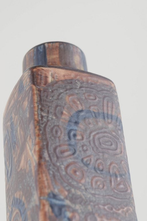 Nils Thorsson for Royal Copenhagen, Denmark. Stoneware vase in blue and brown tones. Approx. - 3