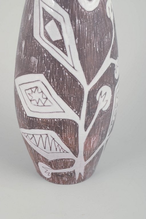 Sven Torngren for Falkenberg, Sweden. Ceramic vase with asymmetrical form. Approx. 1960s. - 3