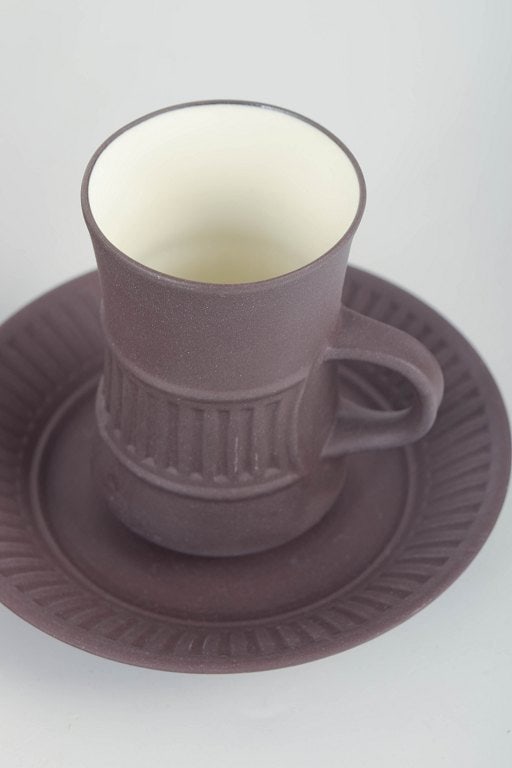 Jens Harald Quistgaard for Dansk Designs, Denmark. Set of four stoneware coffee cups with matching - 3