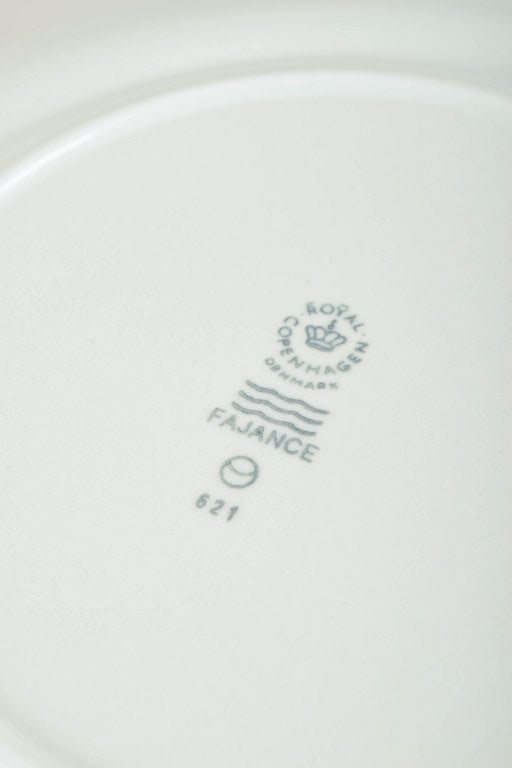 Grethe Meyer for Royal Copenhagen, Denmark. Set of five Blue Line faience lunch plates with blue - 4