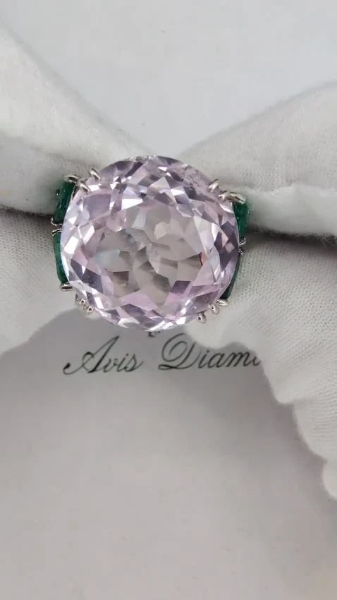 GIA Certified 39.68ct Lab Sapphire Ring Platinum *v - 3