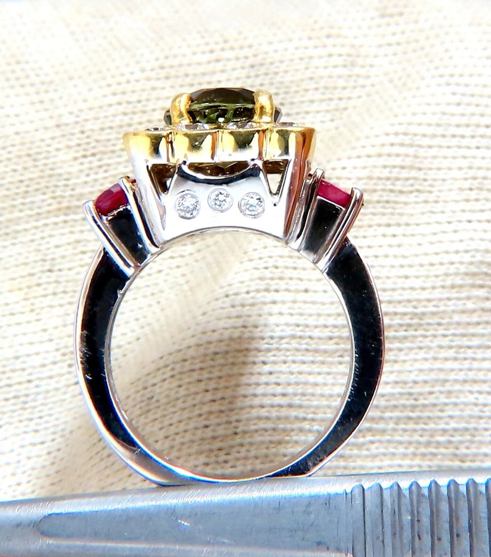 GIA Certified 3.48 carat natural color change alexandrite Ruby diamond ring *v - 5