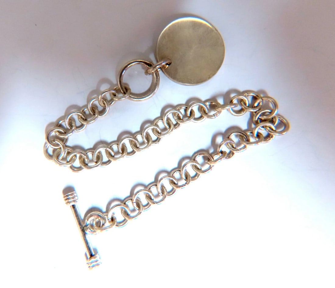 Sterling Silver Toggle Charm Link Bracelet** - 4