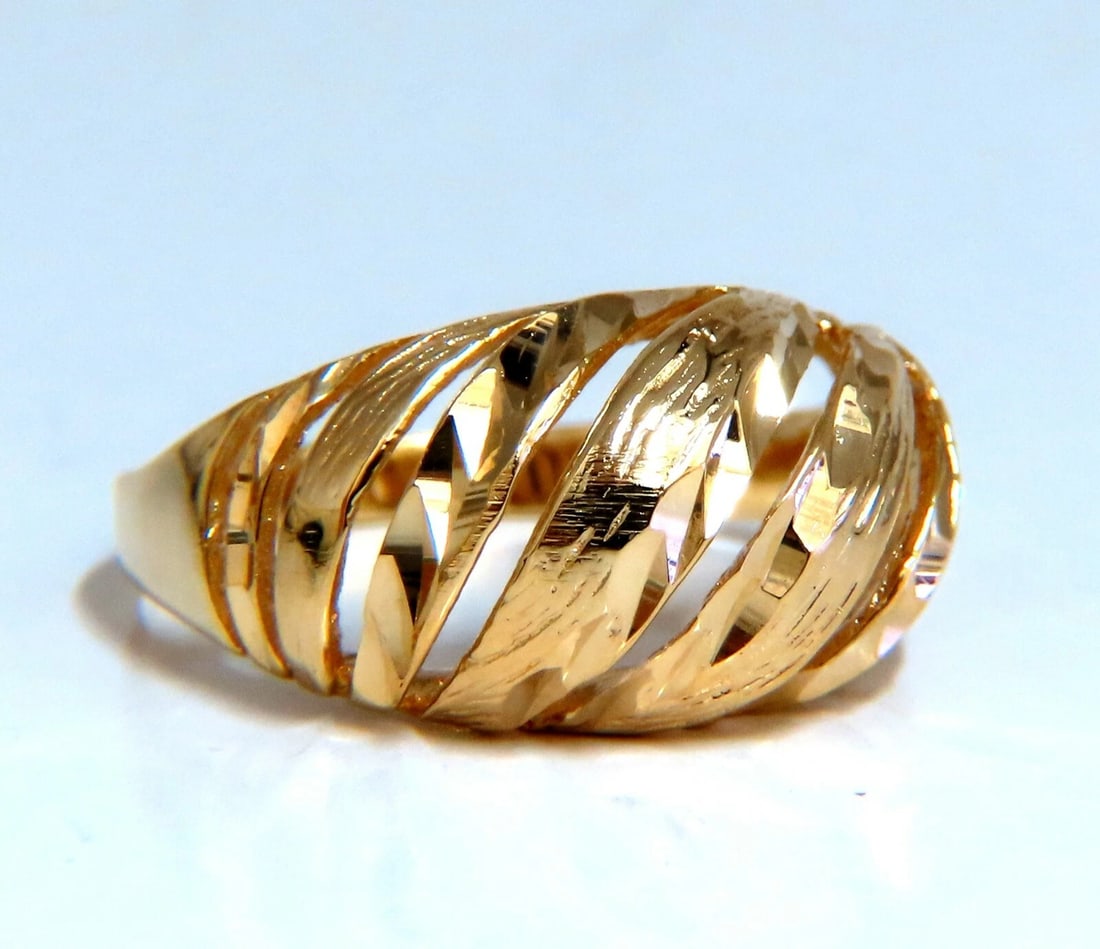 Dome Staggered 14kt Ring *v - 4