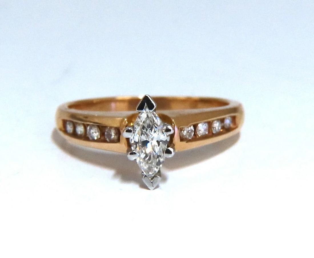 .40ct Natural Marquise Diamonds Accent Ring 14kt gold *v - 4